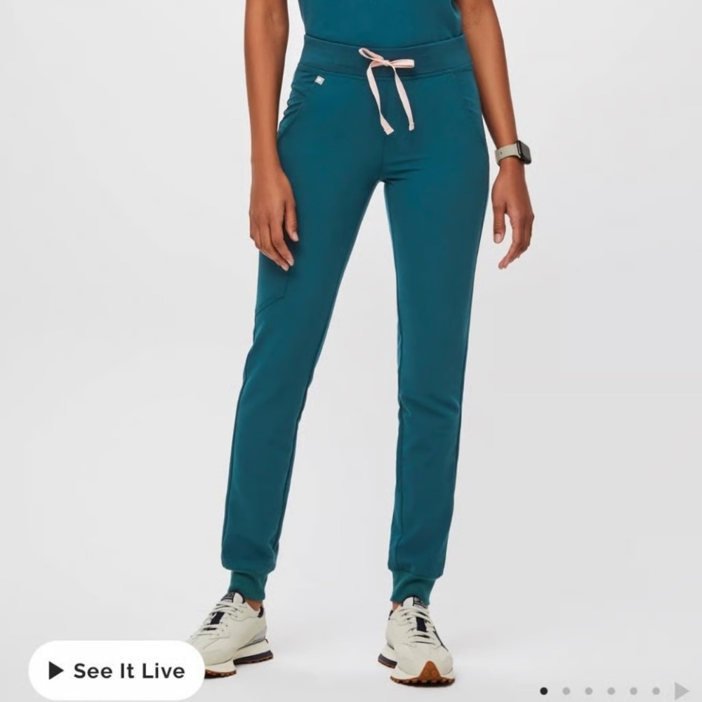 FIGS Technical Collection Zamora Jogger Scrub Pants XXL Caribbean Blue